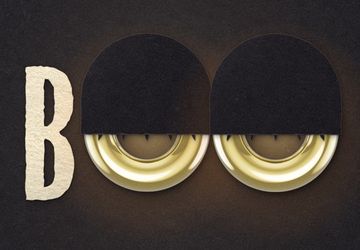 Black paper lids over the earplugs
